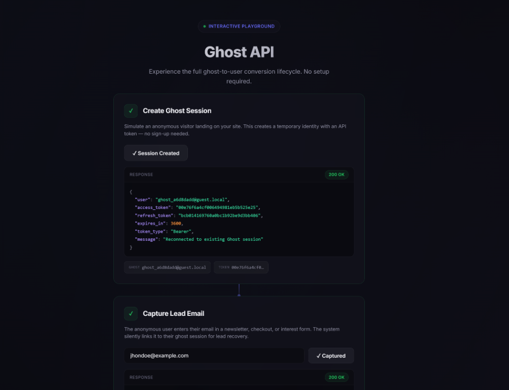 Ghost Interactive Playground - Step 1 & 2